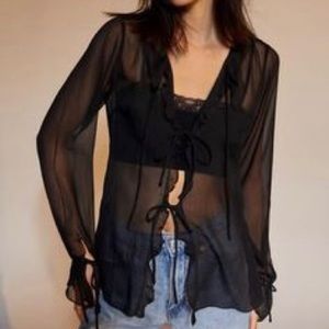 UO Misty Gauze Blouse